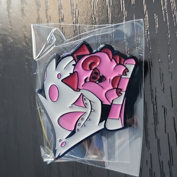 Hazbin Hotel Angel Dust and Fat Nuggets Inspired Enamel Pin - Picture 3 of 4